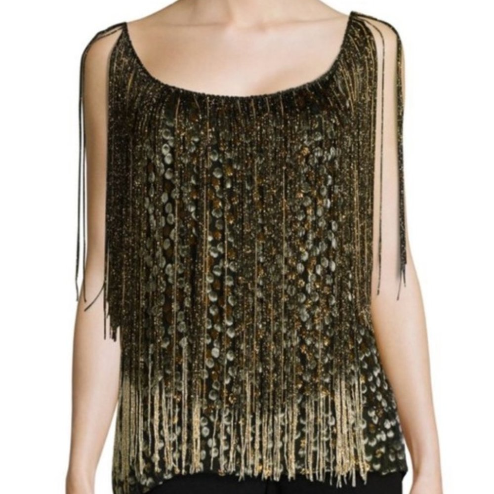 Elie Tahari Fringe Blouse | Size XS, NWT